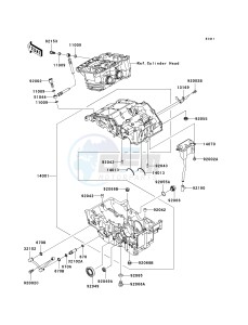 EX250 J [NINJA 250R] (J8F-J9FA) J8F drawing CRANKCASE