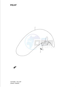 VLR1800 drawing FRONT FENDER (VLR1800L1 E19)