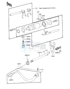 KZ 250 D [CSR] (D2) [CSR] drawing GEAR CHANGE MECHANISM -- 81 D2- -