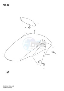 SV650S (E2) drawing FRONT FENDER (SV650SL1 E24)