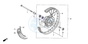 XR80R drawing FRONT WHEEL