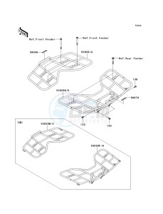 KVF 700 A [PRAIRIE 700 4X4] (A1-A2) [PRAIRIE 700 4X4] drawing CARRIER-- S- -