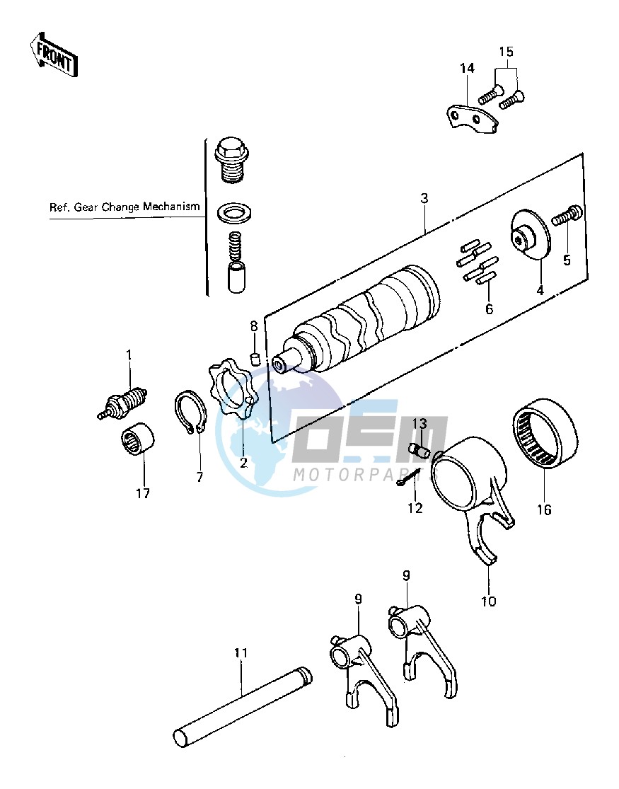 GEAR CHANGE DRUM_FORKS -- 80 B1- -