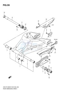 GSX-R1000 (E3-E28) drawing REAR SWINGING ARM