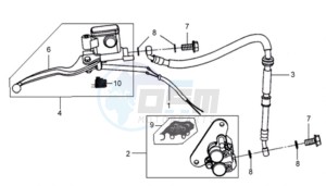 JET EURO X 50 drawing BRAKE CALIPER FOR / BRAKE LEVER / BRAKE LINES