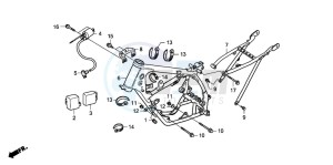 CR85R drawing FRAME BODY