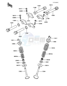 KZ 440 A [LTD] (A2-A4) [LTD] drawing ROCKER ARMS_VALVES -- KZ440-A4- -