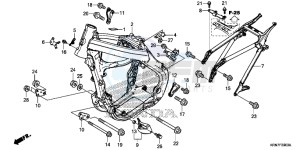 CRF250RF CRF250R Europe Direct - (ED) drawing FRAME BODY