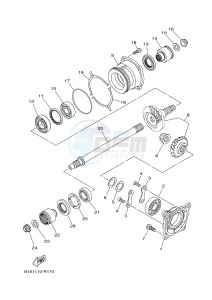 YFM700FWA YFM70GDHG GRIZZLY 700 (B305) drawing MIDDLE DRIVE GEAR