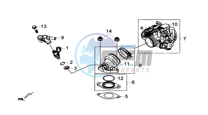 INLET / FUEL INJECTOR / THROTTLE VALVE BODY