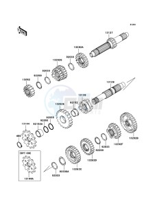 KX250F KX250-N2 EU drawing Transmission