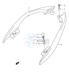 AN400 (E2) Burgman drawing PILLION RIDER HANDLE (SIDE)(MODEL K5 K6)