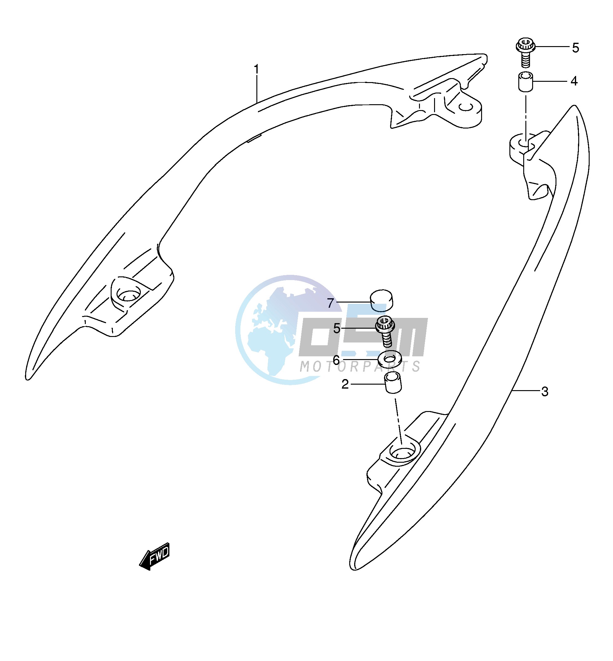 PILLION RIDER HANDLE (SIDE)(MODEL K5 K6)