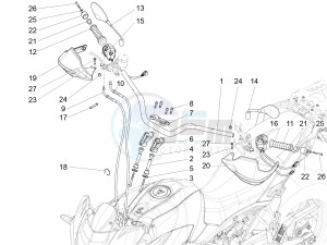 ETV Caponord 1200 drawing Handlebar - Controls