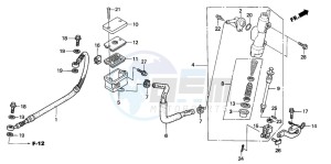 XL650V TRANSALP drawing REAR BRAKE MASTER CYLINDER