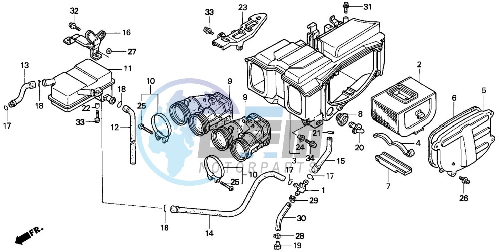 AIR CLEANER (CB750F2)