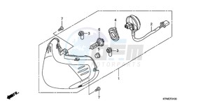 SH300AR9 France - (F / ABS CMF SPC TBX) drawing HEADLIGHT