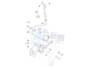 Fly 150 4T 3V ie (USA) drawing Brakes pipes - Calipers