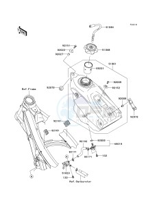 KX 450 D [KX450F] (D6F) D6F drawing FUEL TANK