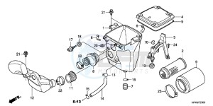 TRX420TEB drawing AIR CLEANER