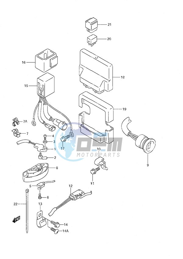 PTT Switch/Engine Control Unit