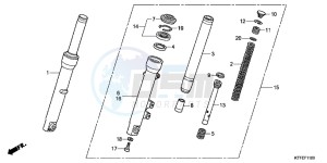 SH125C drawing FRONT FORK