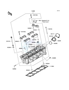 Z1000 ZR1000DDFA FR GB XX (EU ME A(FRICA) drawing Cylinder Head