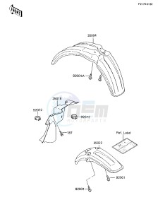 KX 80 E [KX80] (E2-E3) [KX80] drawing FENDERS -- 85 KX80-E3- -