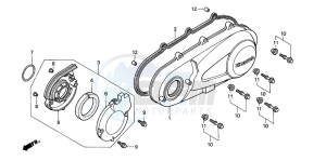 SH150 125 drawing LEFT CRANKCASE COVER