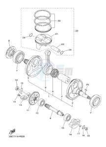 YZ450FX (B917 B918 B919 B919 B91A) drawing CRANKSHAFT & PISTON