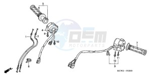 VFR800A9 Ireland - (EK / ABS MME) drawing SWITCH/CABLE