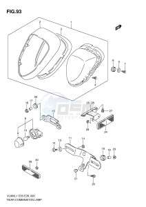 VL800 (E3-E28) VOLUSIA drawing REAR COMBINATION LAMP (VL800CL1 E33)