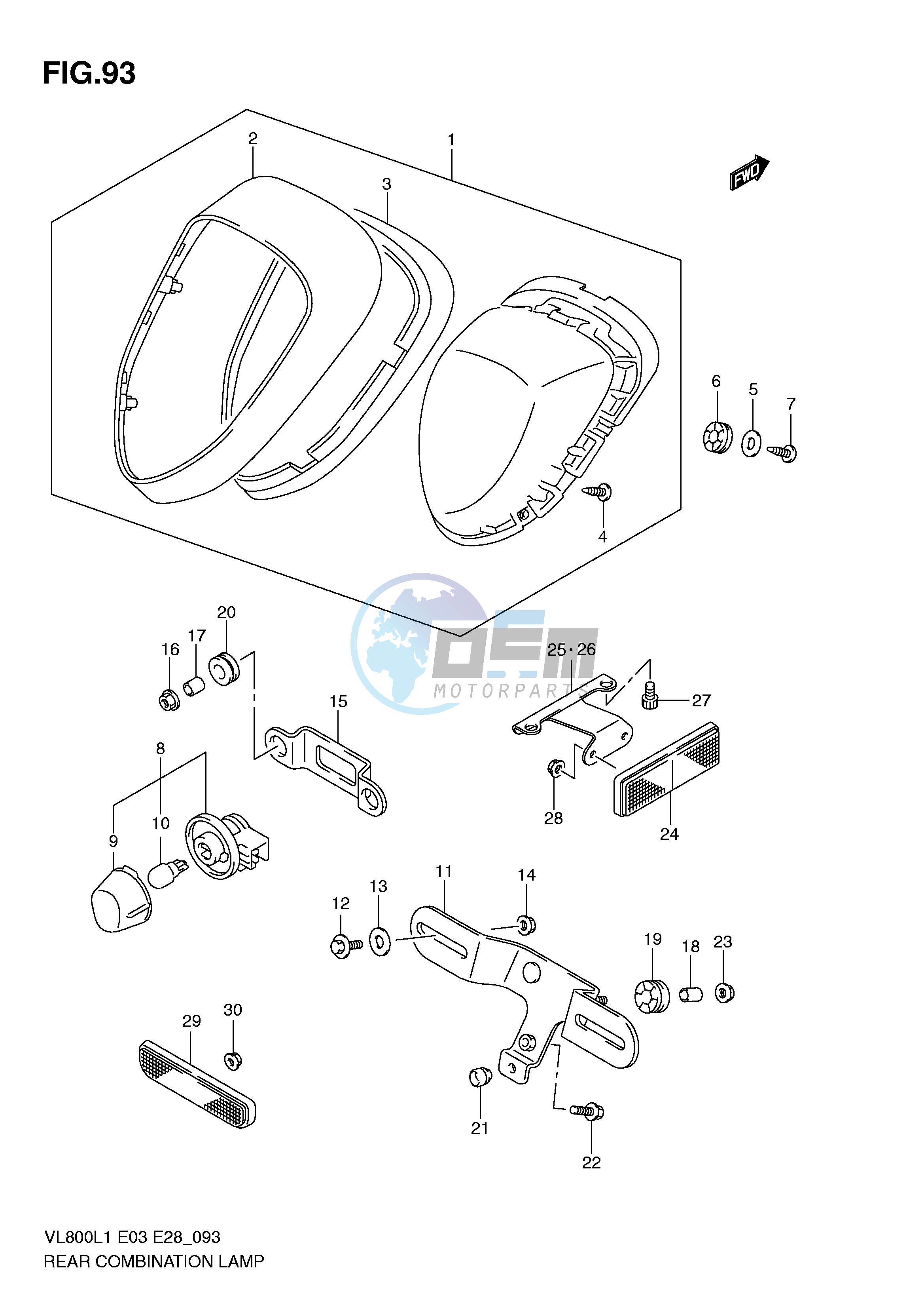 REAR COMBINATION LAMP (VL800CL1 E33)