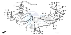 TRX250TMA ED drawing FUEL TANK