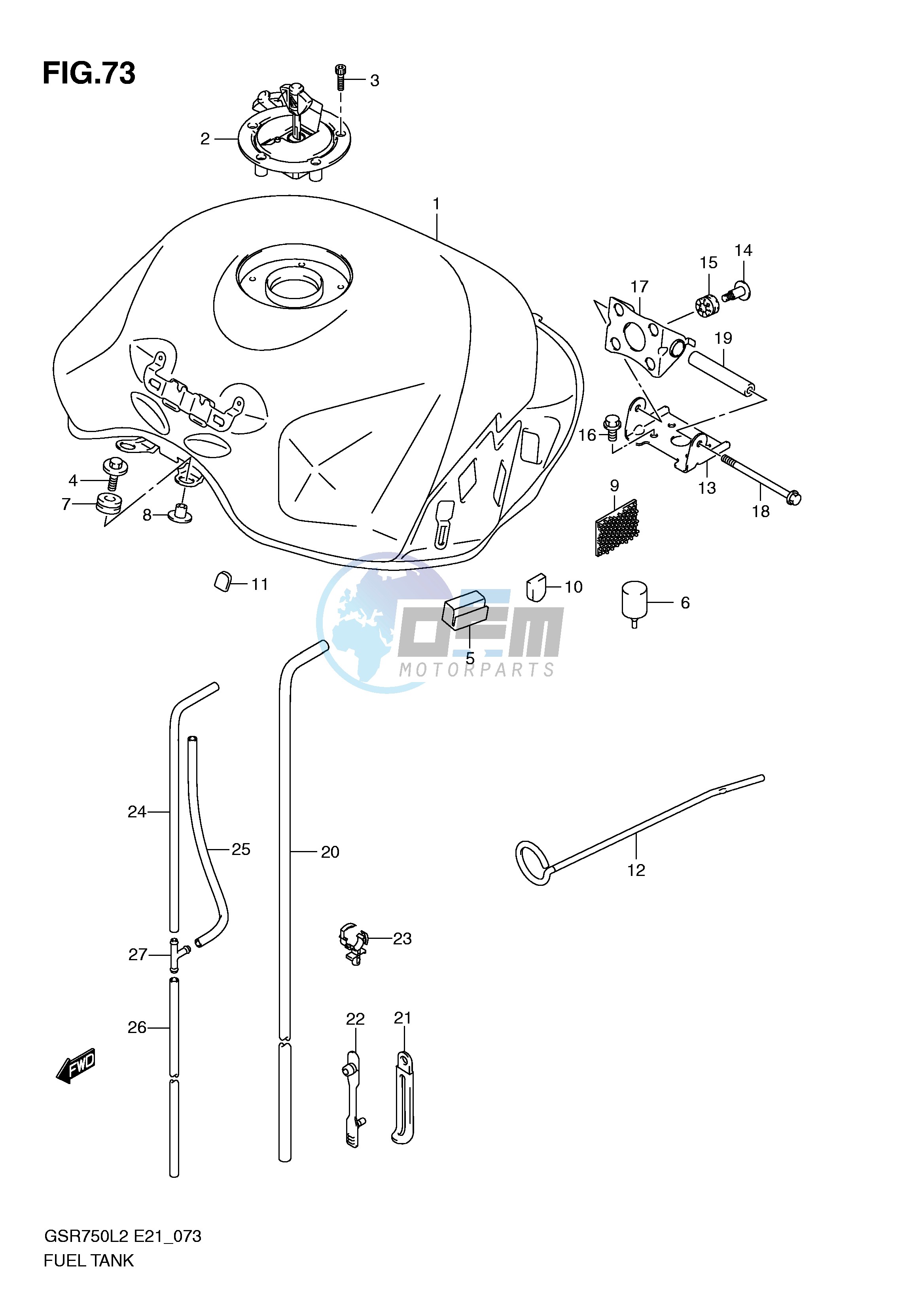 FUEL TANK (GSR750AUEL2 E21)