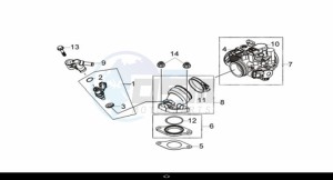 CRUISYM 300 (LV30W1Z1-EU) (L9) drawing THROTTLE BODY ASSY