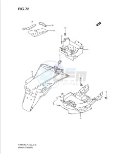 SV650/S drawing REAR FENDER (SV650SAL1 E24)