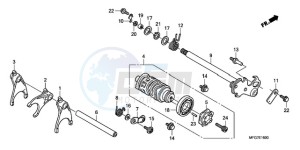 CB600FA39 France - (F / ABS CMF ST 25K) drawing GEARSHIFT DRUM