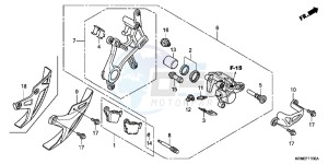 CRF250RB CRF250R ED drawing REAR BRAKE CALIPER