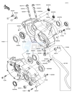 KX85 KX85CFF EU drawing Crankcase