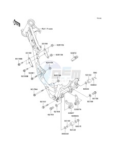 KX 85 A [KX85 MONSTER ENERGY] (A6F - A9FA) A8F drawing ENGINE MOUNT