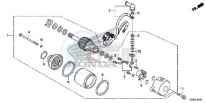 MSX125E MSX125 UK - (E) drawing STARTER MOTOR