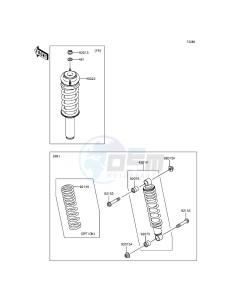 MULE 600 KAF400BGF EU drawing Shock Absorber(s)