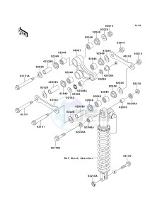 KX 125 L [KX125] (L3) [KX125] drawing REAR SUSPENSION