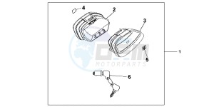 CBF1000FB drawing NARROW PANNIER SET