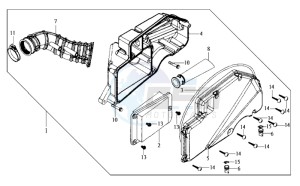 JOYRIDE 200i drawing AIRFILTER