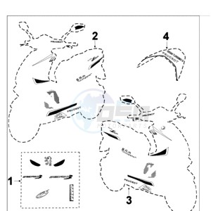 FIGHT 3 A 4T LE MANS drawing STICKERS