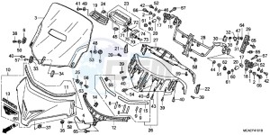 GL1800F GoldWing - GL1800-F 2ED - (2ED) drawing WINDSCREEN (GL1800C/ D/ E/ F/ G)