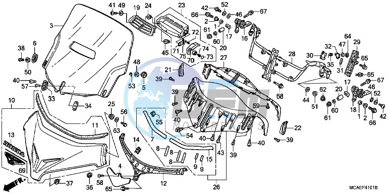 WINDSCREEN (GL1800C/ D/ E/ F/ G)