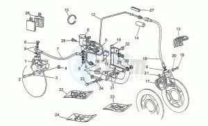 Strada 750 drawing Brake caliper